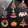 1PC Brooches Christmas Brooch Brooch Pins Women's Jewelry Decoration Rhinestone Brooch Santa Claus