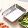 1Pc Stainless Steel Refrigerator Food Storage Box With Plastic Lid Prepare Food Freshness Preservation Box Picnic Box