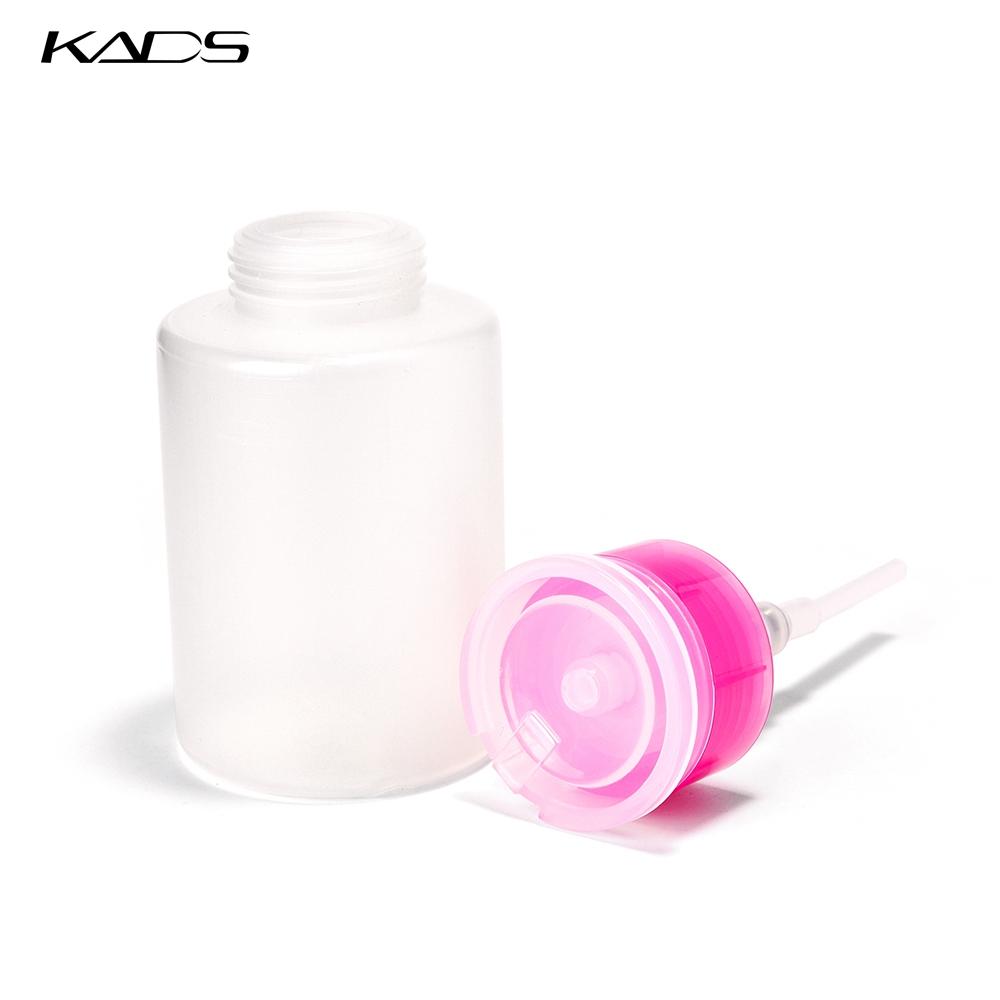 kads 150 мл пустая пластиковая бутылка с насосом для жидкости для снятия лака, контейнеры для спиртовой жидкости, пресс, дозатор, инструмент для чистки бутылок