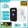OKAM PRO IP Security Camera HD 5MP WiFi CCTV 5200 Battery Colour Night Vision Outdoor Waterproof Smart Camera Two-way Intercom