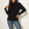 Women's Casual Turtleneck Knitted Sweater Long-sleeved Warm Top