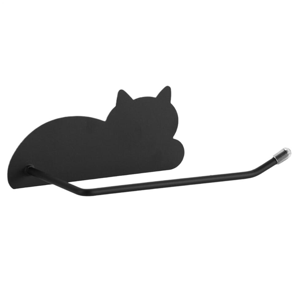 Kitchen Paper Holder Cat Design Tissue Dispenser Toilet Paper Holder Black B For Household Home Organisation