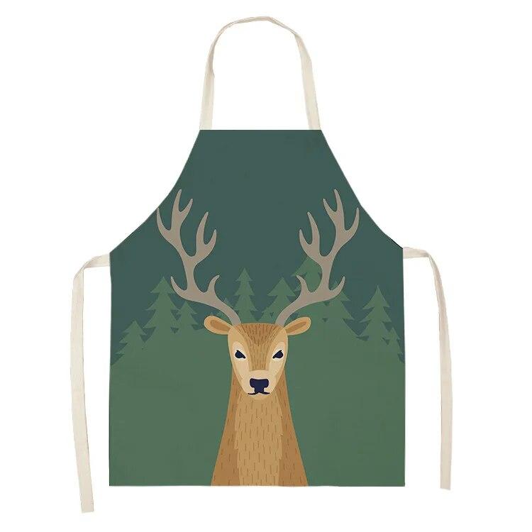 Креативный милый фартук с принтом лисы и кролика для мужчин и женщин, интересные кухонные принадлежности, инструменты для выпечки дома