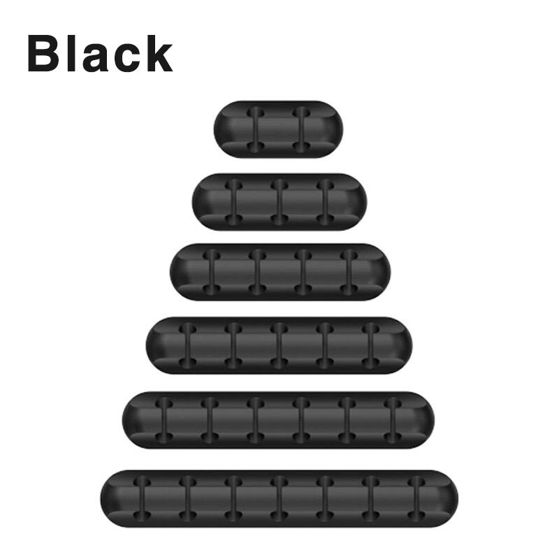 Silicone Cable Organizer USB Cable Winder Desktop Tidy Management Clips Cable Holder