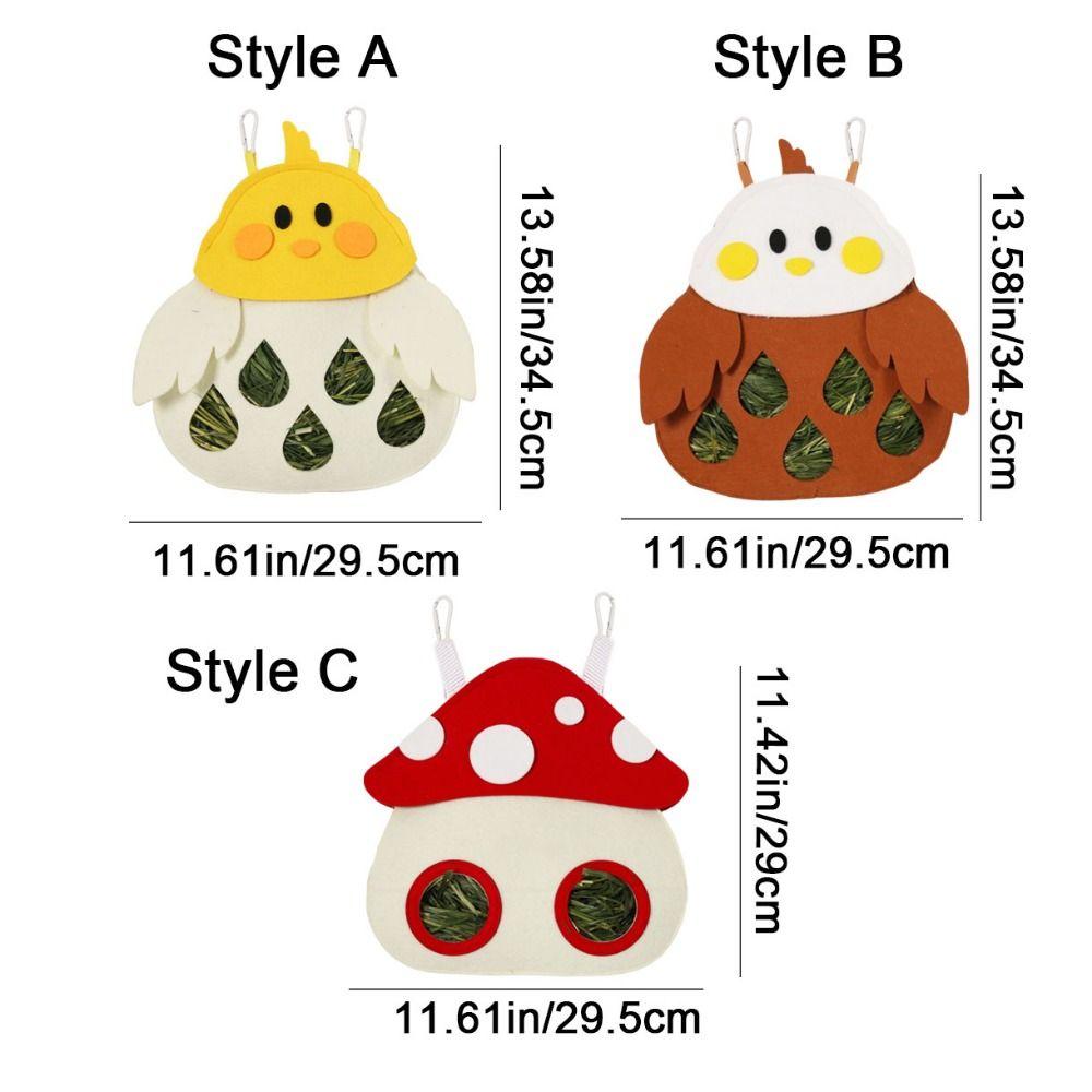 Large Capacity Guinea Pig Hay Feeder Hanging Hanging Grass Feeding Bag for Rabbit Chinchillas Rats