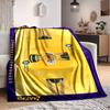 1pc Basketball Lakers Flannel Blanket, Soft Skin Friendly with Digital Printing, Various Sizes Available for Family, Friends, Birthday