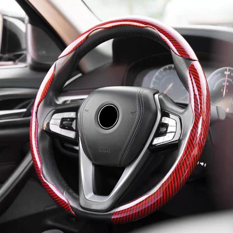 2 шт. Защитный чехол-оболочка на руль автомобиля из углеродного волокна Для Porsche Panamera Cayenne Taycan 911 718 Macan Carrera-GT 928 944