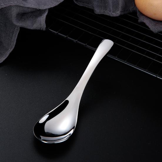 Ложка для супа, пищевая гладкая поверхность, удобная ручка, термостойкая длинная ручка, кухонная утварь, бытовая круглая