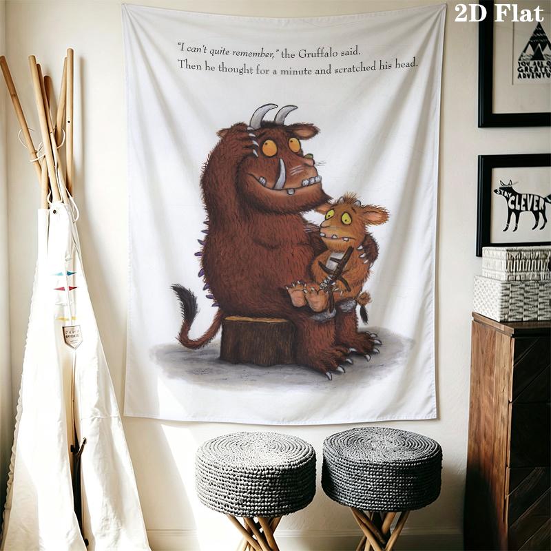 The Gruffalo Wall Tapestry Aesthetic Wall Hanging Printed Fabric Blanket Decorative Tapestries for Bedroom Living Room Home Decor