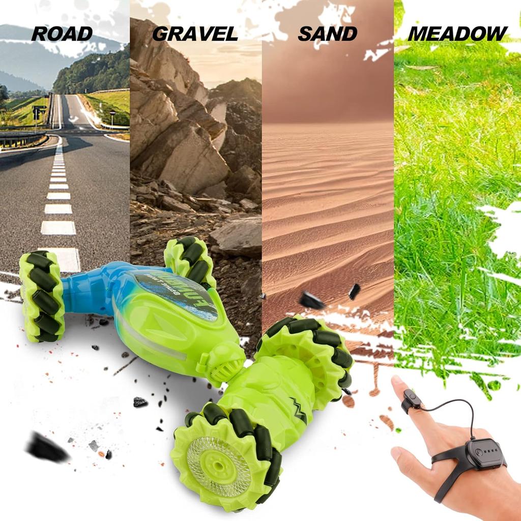 Gesture Sensing RC Stunt Car Toys - Best Christmas Birthday Gifts for 6 7 8 9 10 11 12 Year Old Boys, Remote Control 4WD Off Road Transform Vehicle,