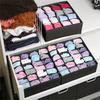 24-Cell Collapsible Organizer for Socks, Underwear, Ties, Accessories - Foldable, Mold-Resistant Fabric Storage Box Divider