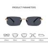 Солнцезащитные очки без оправы для мужчин, прямоугольные женские и мужские очки, маленькие квадратные солнцезащитные очки для женщин и мужчин, для пляжа, отпуска и путешествий