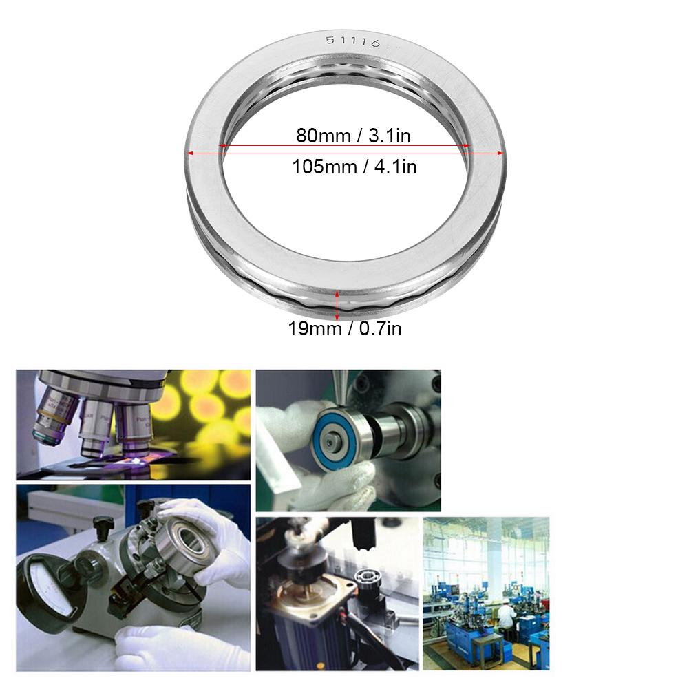 Axial Thrust Ball Bearing High Accuracy Plane Pressure Industrial Accessories 51116
