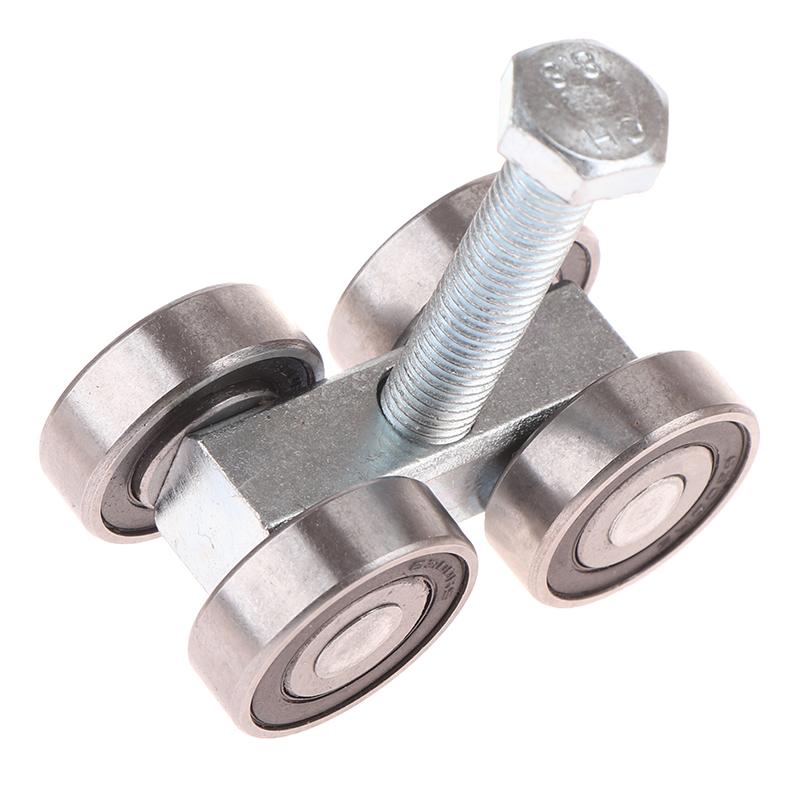 1 шт. стальной подшипниковый шкив, подвесное колесо, детали, ролики для амбарных дверей, 4-колесная тележка, сборка, ролик, подвесное скользящее колесо для дорожки