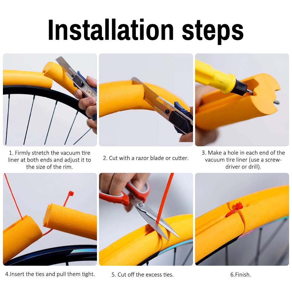 Mountain Bike Vacuum Tire Liner Explosion Proof Bicycle Tire Protective Pad Tubeless Tire Insert for MTB Mountain Bike