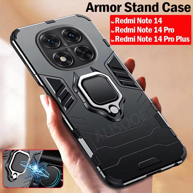 Для Redmi Note 14 Pro Plus 5G Global Чехол Броня Ударопрочный Кольцо-подставка Защитная крышка для Xiaomi Redmi Note 14 Pro 5G Capa