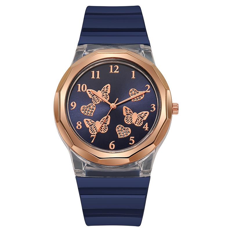 Новые Модные Студенческие Желейные Часы Для Женщин Модные Силиконовые Кварцевые Часы с Бабочкой Оптом От Производителя
