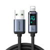 Joyroom A16 Lightning To USB-A LED Cable, 2.4A, 1.2m - Black