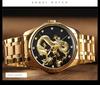 Luxury Quartz Watches Waterproof Date Display Clock Strap Wristwatch Male Golden Dragon Men Watch