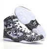 PODARCEK Hook Loop High Top Boxing Shoes Men Women Cow Muscle Outsole Lace Up Boots Wrestling Sneakers Graffiti Style
