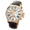 Часы кварцевые брендовые повседневные деловые аналоговые кожаные ремни розовое золото с крестом для часов PGWH [Salvatore Marra] мужские
