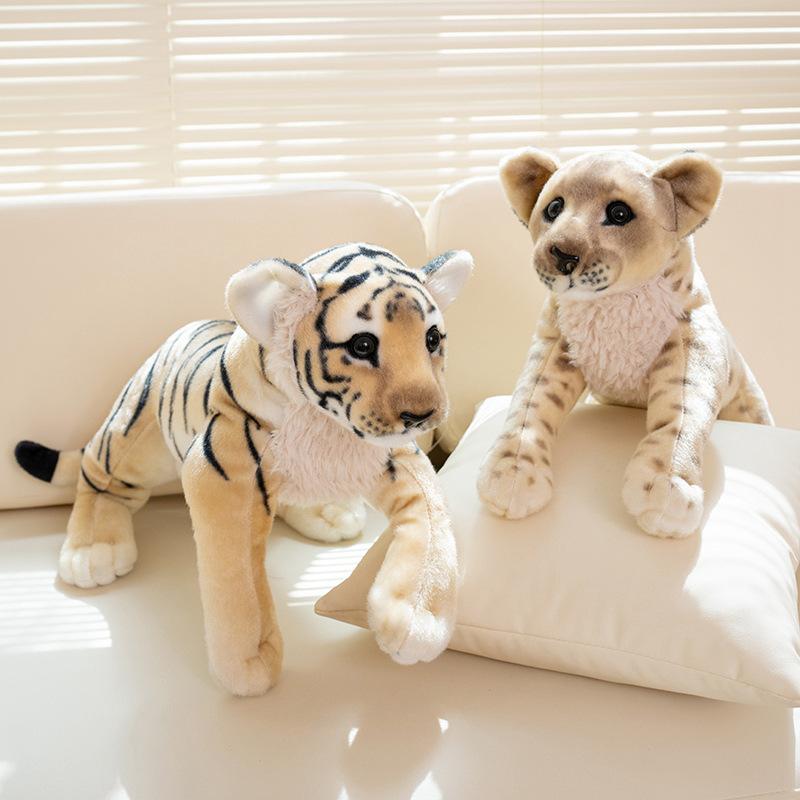 Имитация льва, тигра, леопарда, кукла, король лев, плюшевая игрушка, подушка, детский подарок