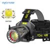 1PC XHP360 High Power Zoomable Headlamp Sensible 90° Rotation Headlight USB Rechargeable LED Flashlight Power Bank Camping Supplies