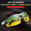 1pc Day and Night Sunglasses Fashion Classic Men Square Green Yellow Gradient Lenses Sports Goggles Polarized Driving