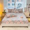 1pc 100%Cotton Bed Sheet Flower Printed Mattress Cover Single/Queen/King Fitted Bedsheet Double Bed Sheets (without Pillowcase)