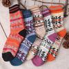 5 Pairs Winter Men's Socks Thicken Sheep's Wool Socks Warm Women Retro Style Colorful Fashion Man Socks for Snow Boots