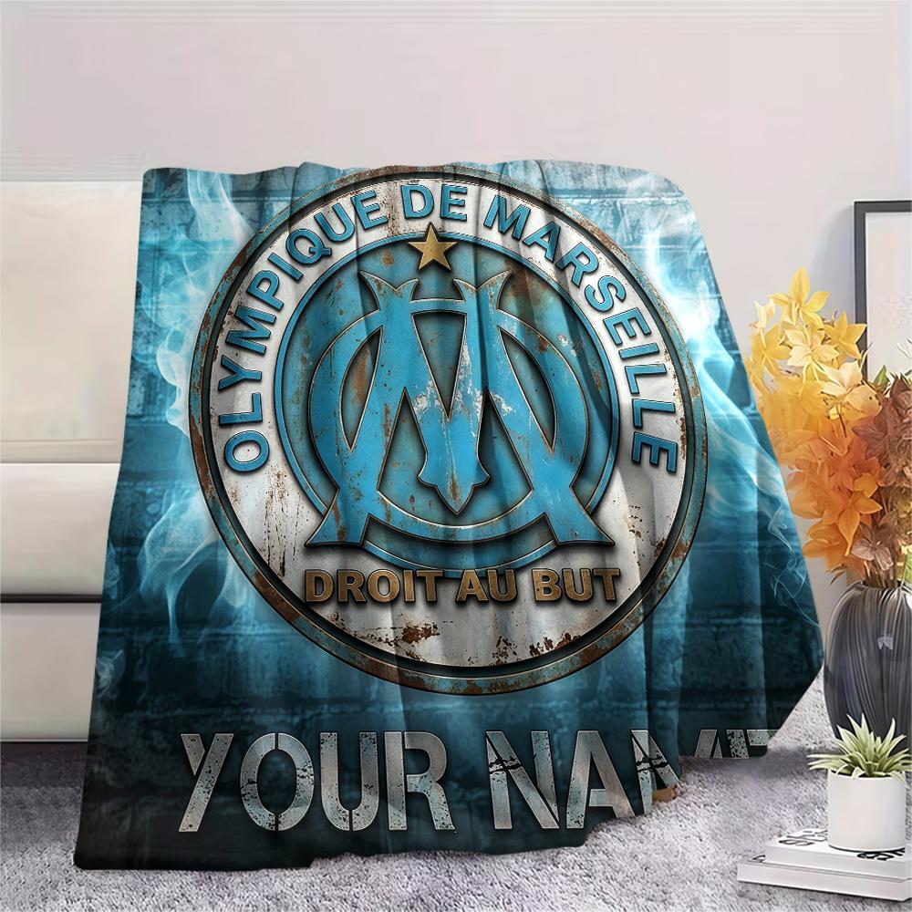 Custom Name Marseille Flannel Blanket, High quality Comfortable for All Seasons, Home Decor, Warmth and Comfort
