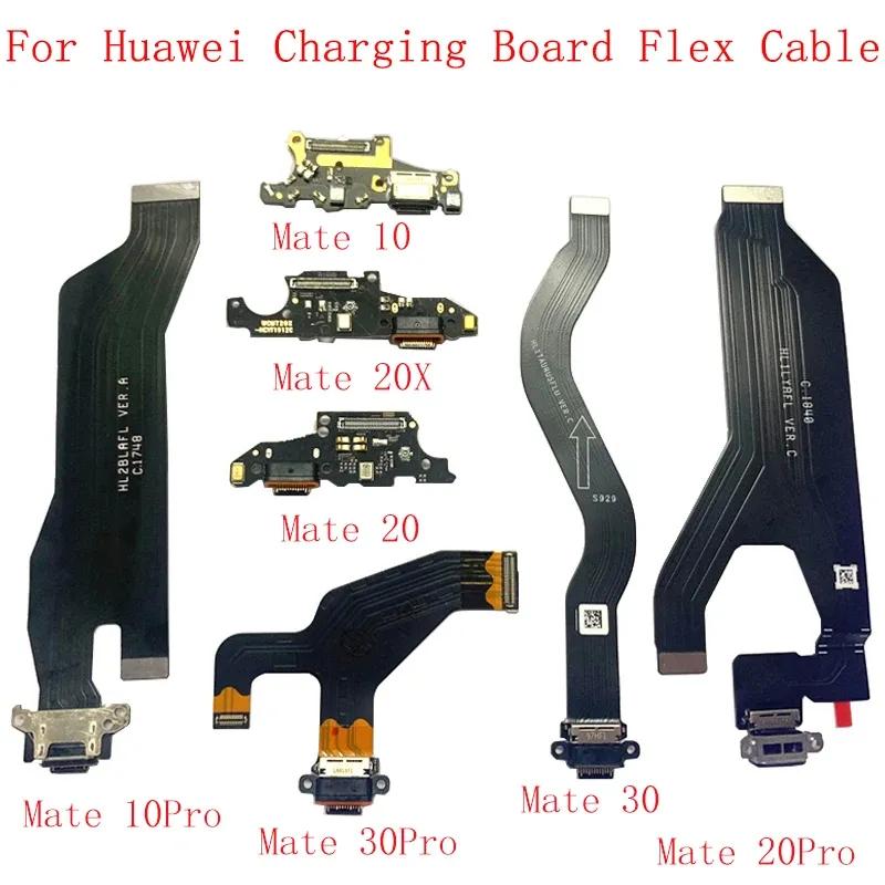 Шлейф разъема зарядки для Huawei Mate 30 Pro Mate 20 Pro 20X 10 Pro V30 Шлейф USB-платы Док-станция для зарядки Ремонтные детали