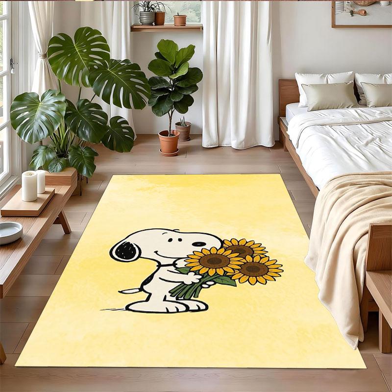 Crystal Velvet Rug Soft Non Slip Indoor Floor Mat Home DecorSnoopy Peanuts