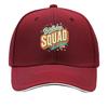 Birthday Squad Retro Block Letter De Sandwich Baseball Cap Sun Cap Outdoor Workouts Hat