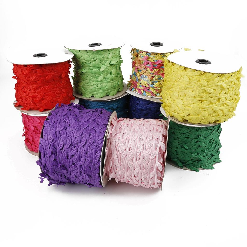 Красочные полиэфирные ткани листья кружевные украшения ручной работы DIY декоративный макет аксессуары для дома