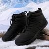 Men's and Women's Winter Non-Slip Waterproof Snow Boots with Thick Sole and Plus Velvet Lining, Barefoot Five-Finger Design.