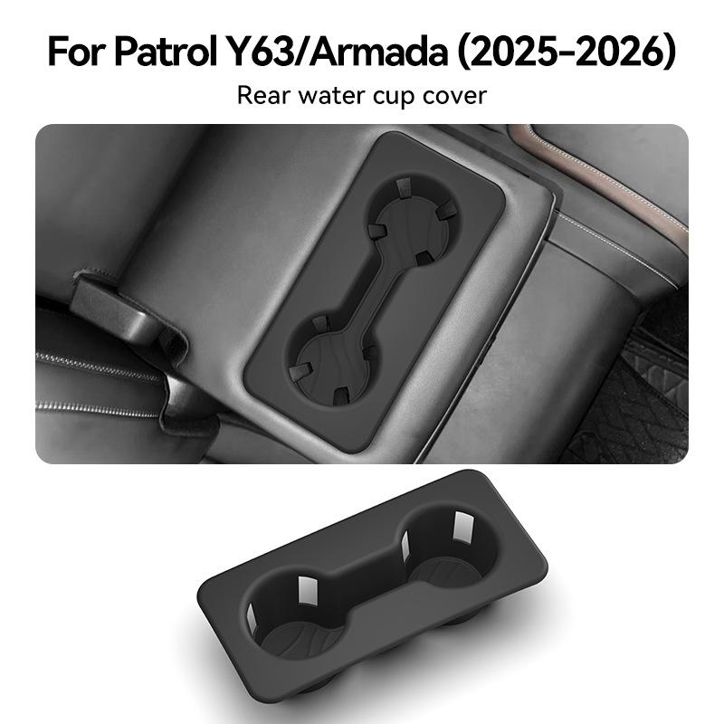 For Nissan Patrol Y63 Armada 2025 2026 Interior Storage Box Set Console Armrest Door Organizer Car Accessories