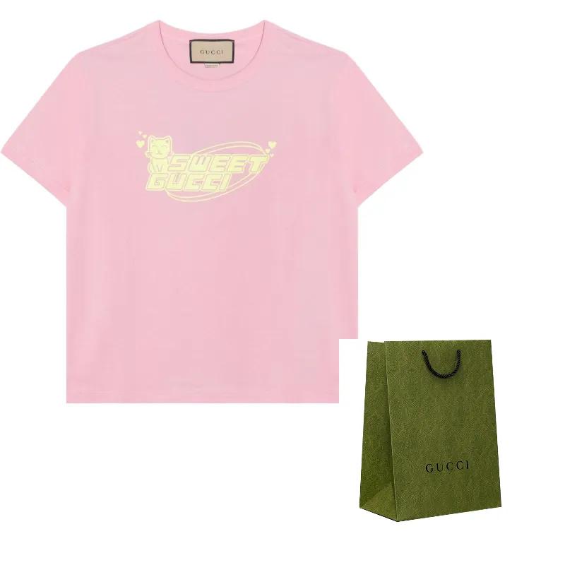 GUCCI Logo Printed Crewneck T Shirt (Unisex) T-Shirts 723566 XJGDD 5904