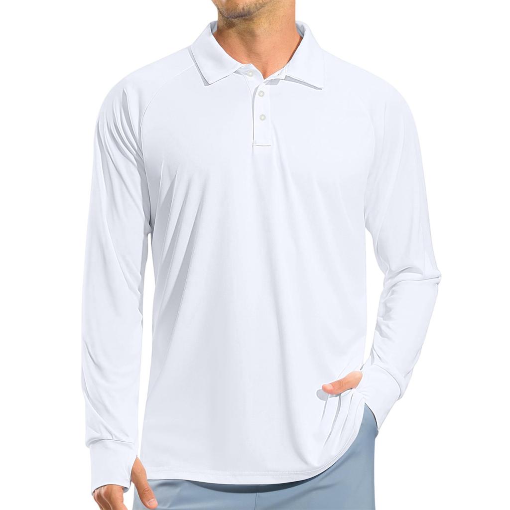 Men's Raglan Long Sleeve Golf Shirt UPF 50+ Lightweight Shirt