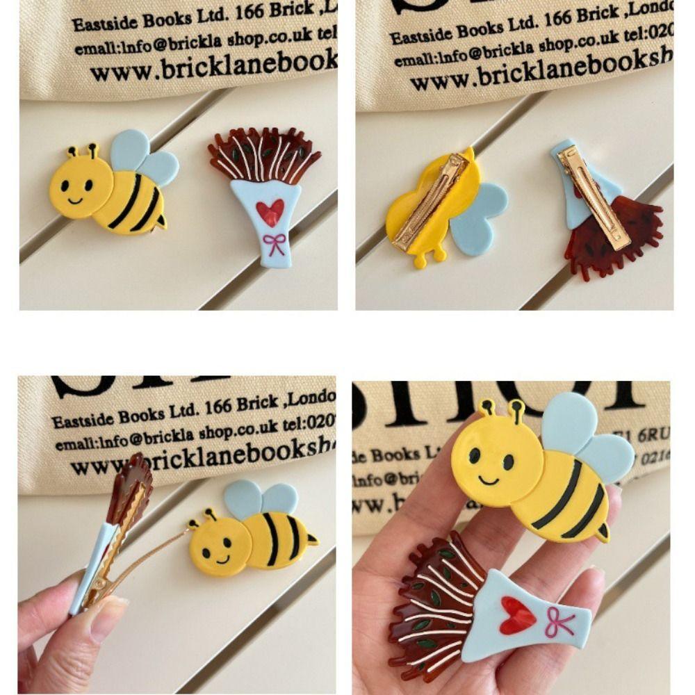 Vegetable Cartoon Animals Hair Clip Barrette Tulip Duckbill Clip Streetwear