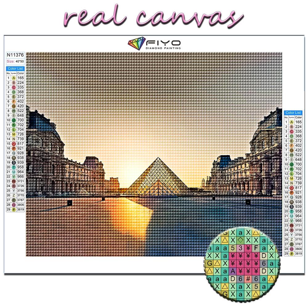 Популярная 5D Diy вышивка крестом Лувр музей живопись полная дрель набор для вышивки крестом Наклейка на стену домашний декор