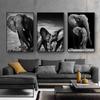 Animal Elephant Black and White Print Art Canvas Poster For Living Room Decoration Home Wall Picture