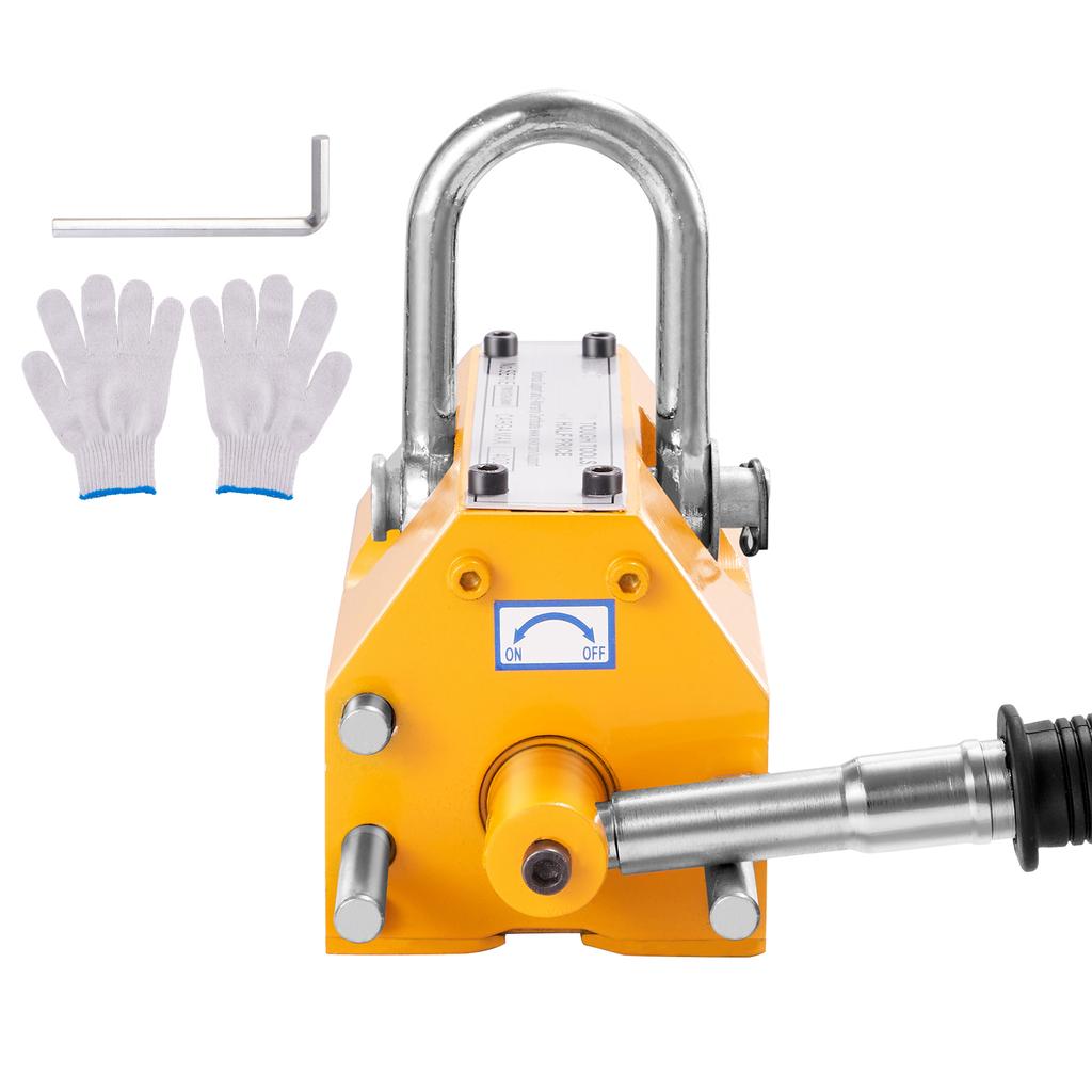 SucceBuy 100KG-2000KG Permanent Magnetic Lifter Pulling Capacity 2.5 Safety Factor Neodymium & Steel Lifting Magnet Lift Magnets