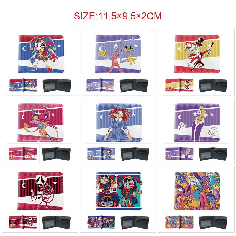 The Amazing Digital Circus Anime Full Color Bifold Wallet, Digital Circus Merch Short Card Holder with Multiple Card Slots for Men Women 1pcs