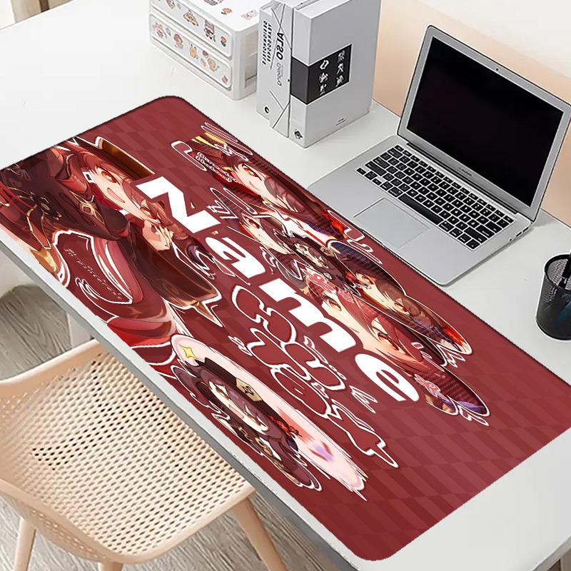 Custom Name Personalized Genshin Impact Pattern Mousepad, Laptop PC Desk Mat, Decorative Desk Mat for Home Keyboard Pad Gift