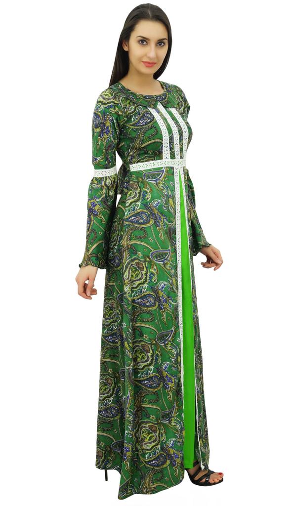 Bimba Женское зимнее кружевное платье макси с искусственным принтом