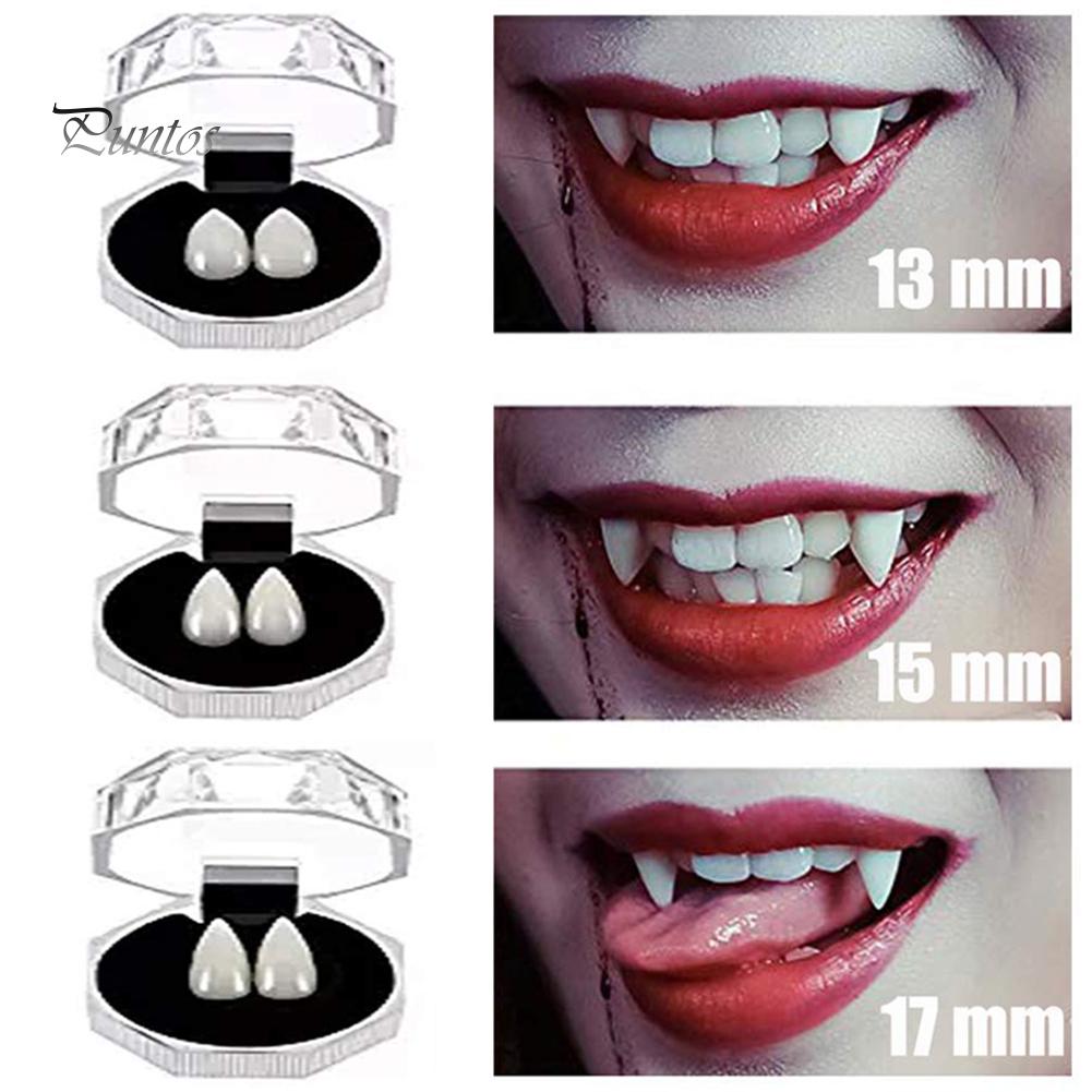 3 Pairs Halloween Zombie Werewolf Fangs Teeth Caps Cosplay Party Props