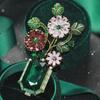 Baroque Palace Style Rhinestone Flower Brooch – Elegant Suit Accessory