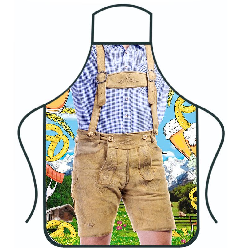Munich Beer Festival Decorative Apron - German Beer Festival Wacky Character Cosplay Apron with Waterproof Workwear