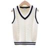 Boys Girls V Neck Sweater Vest Kids Unisex School Casual Sleeveless Waistcoat